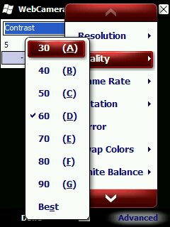 WebCam Plus interface